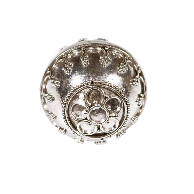 Chiama Angeli in Argento Lavorato con Ricamo