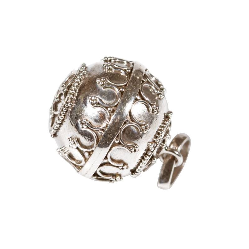 Chiama Angeli in Argento Lavorato con Ricamo