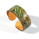 bracciale-in-cuoio-inciso-foglie-verde
