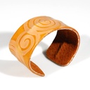 bracciale-in-pelle-dipinto-a-mano-giallo-spirali