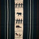 coperta-naga-nera-beige-ricamata-con-scene-villaggio