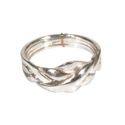 Fede turca in argento a 4 anelli