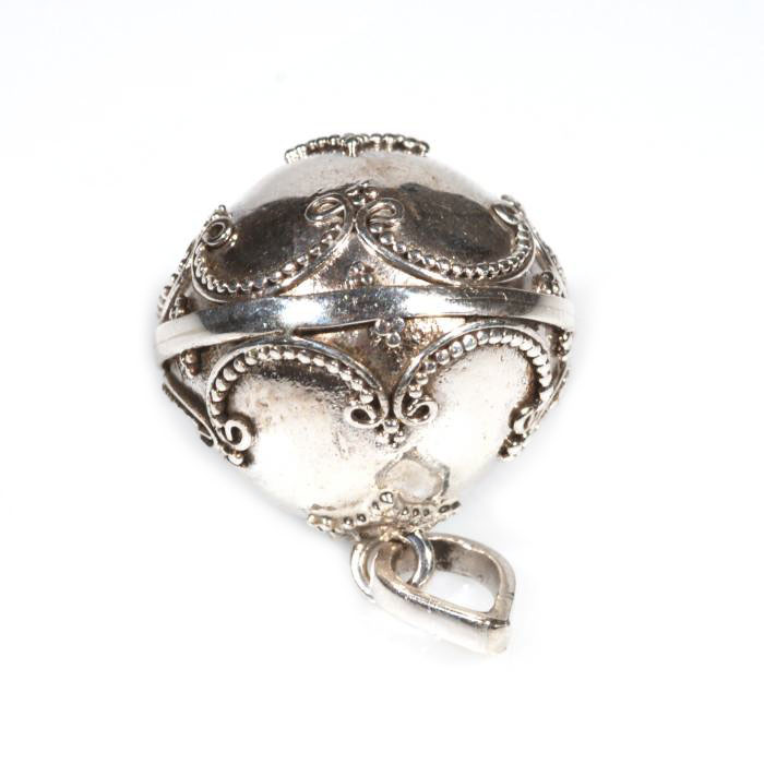 Chiama Angeli in Argento Lavorato con Greca