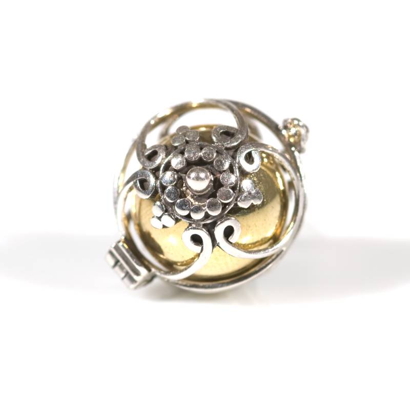 Chiama Angeli in Argento con Gabbietta Light, Doratura e Pietre