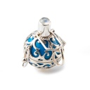 Chiama Angeli in Argento con Gabbietta, Smalto e Pietre