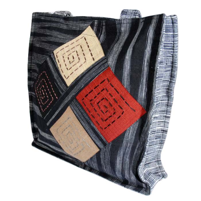 Borsa thailandese in cotone tessuto a mano