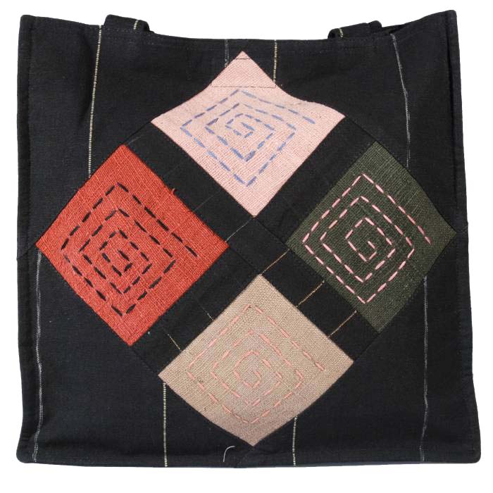 Borsa thailandese nera in cotone