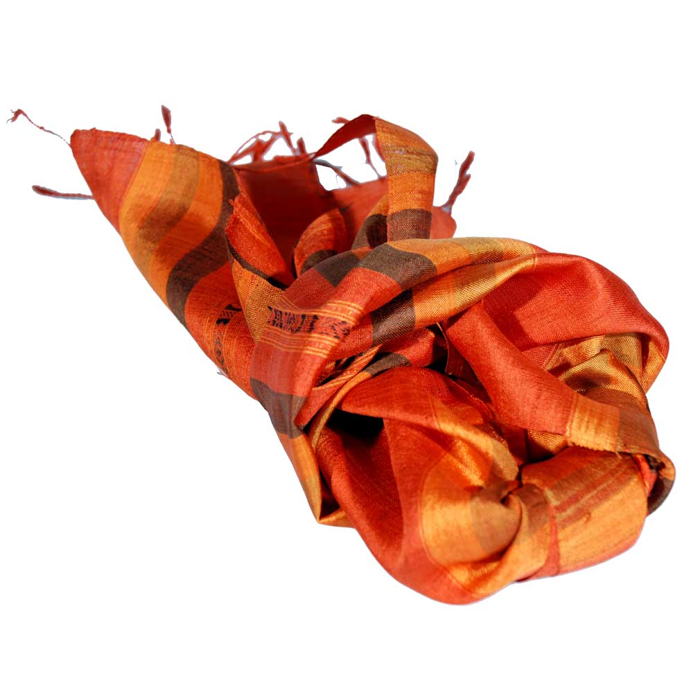 Sciarpa in seta a righe