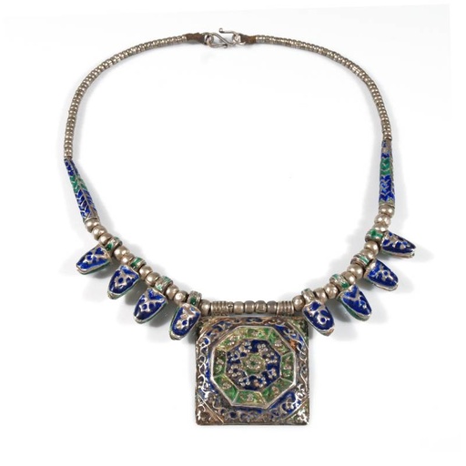 [EL_NKPK] Collana sindhi in argento e smalti