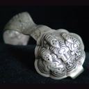 Fermacapelli bai in argento cesellato