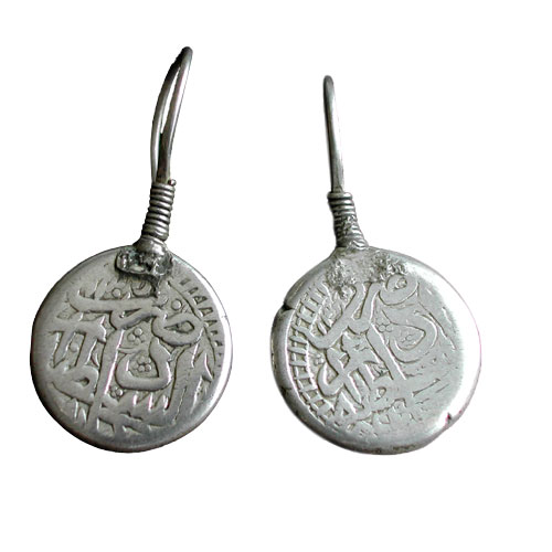 Orecchini in argento con monete