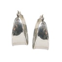 Orecchini in argento liscio ovali