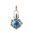 Chiama Angeli in Argento con Gabbietta, Smalto e Pietre