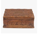 Cofanetto portamonete afghano in legno intarsiato