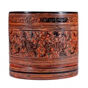 Scatola in lacca birmana con danzatori (l)