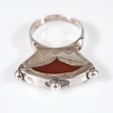 Anello tuaregh "tisek" in argento e corniola