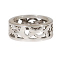 Fede donna in argento traforato