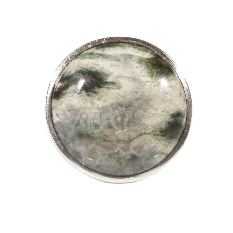 Anello argento e agata muschiata