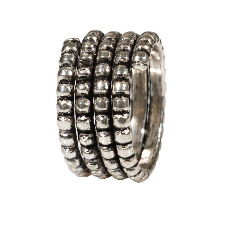 Anello argento a spirale 4 giri