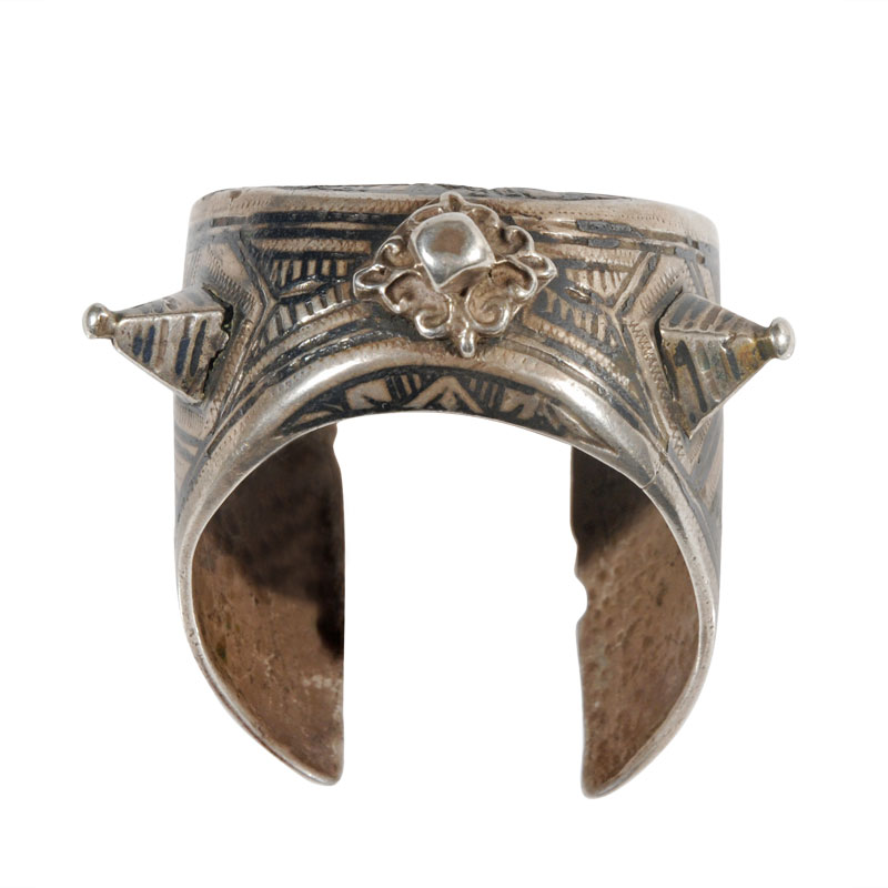 [EL_BE_01] Bracciale berbero in argento niellato