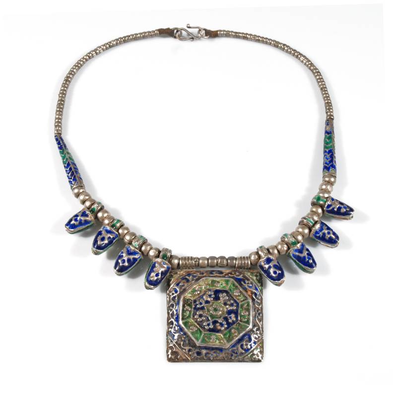 [EL_NKPK] Collana sindhi in argento e smalti