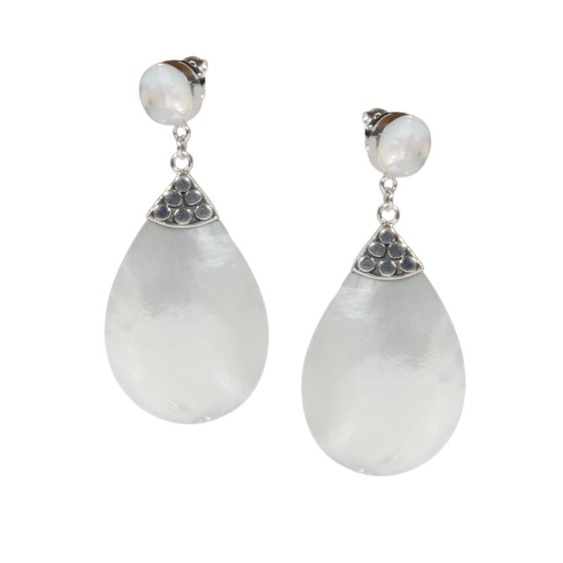 [EL_OR_PD_11] Orecchini in argento e madreperla a goccia