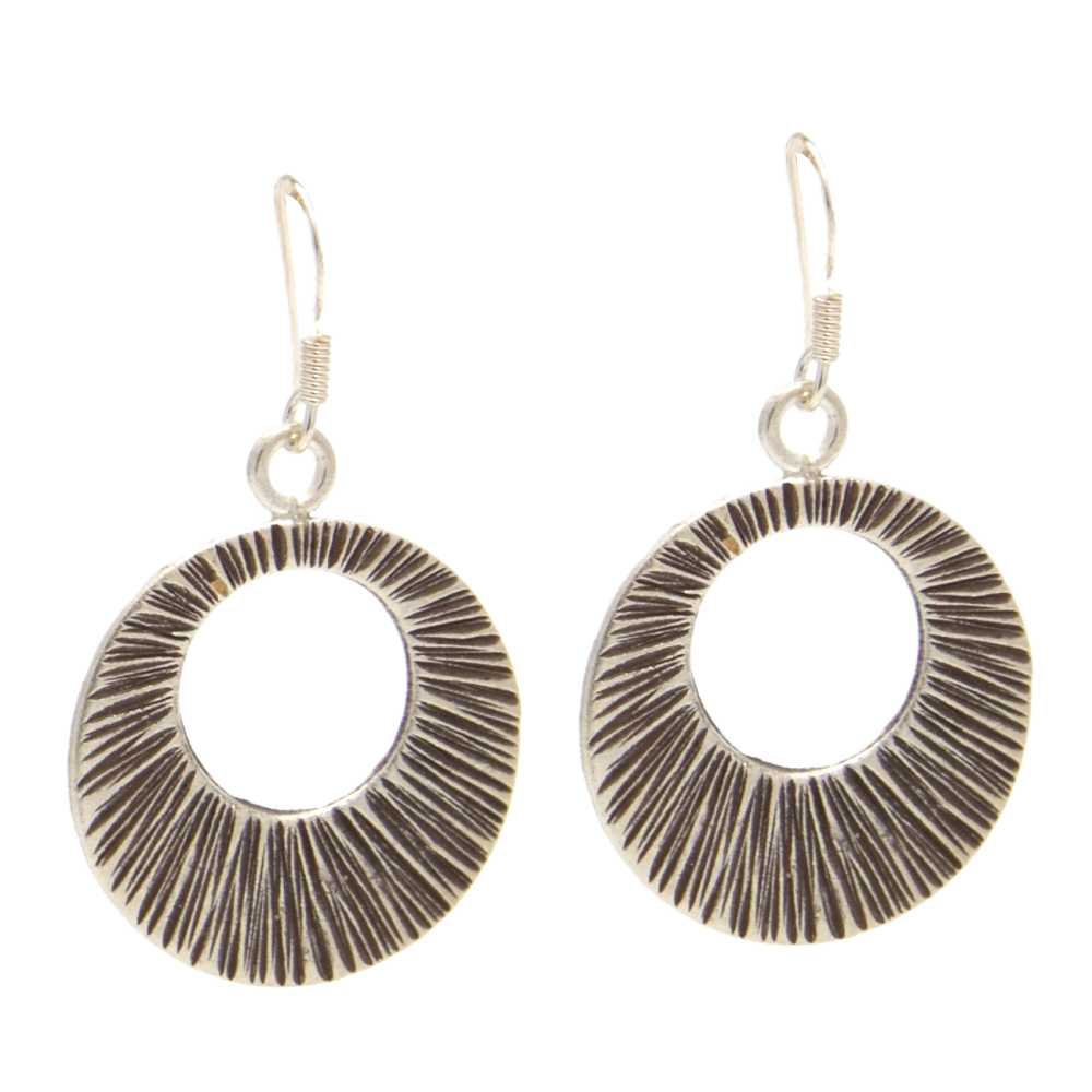 [EL_ER_PS03-3] Orecchini in argento hill tribe cerchio