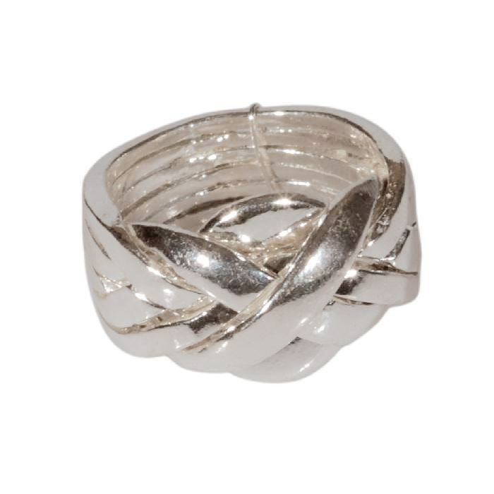 Fede turca in argento a 6 anelli